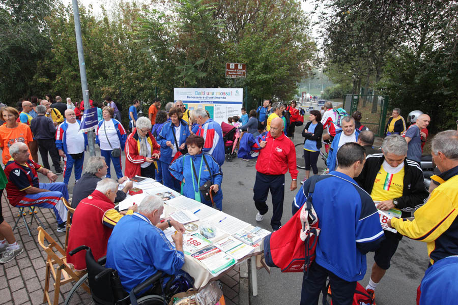 Il punto di raduno per la partenza della corsa
