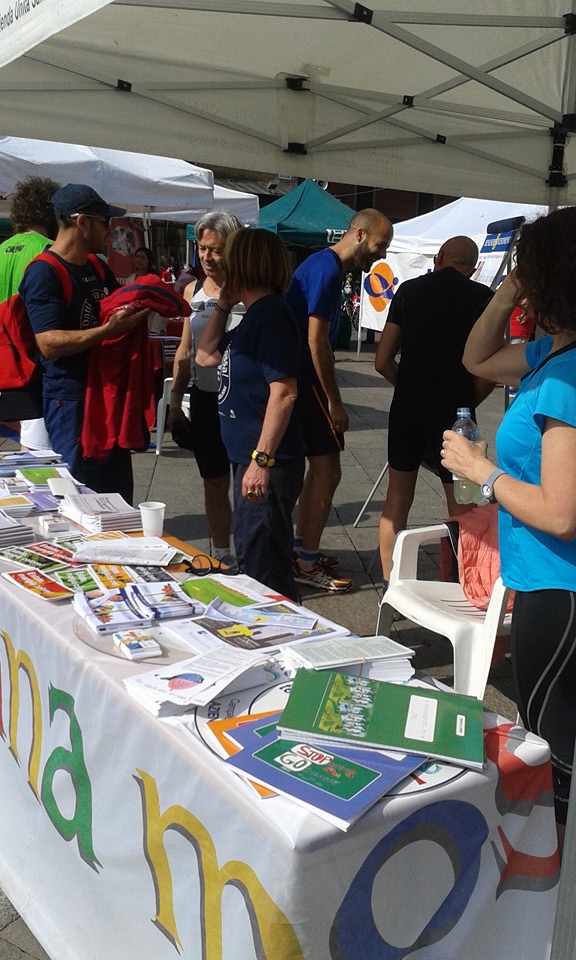 Stand con materiale informativo