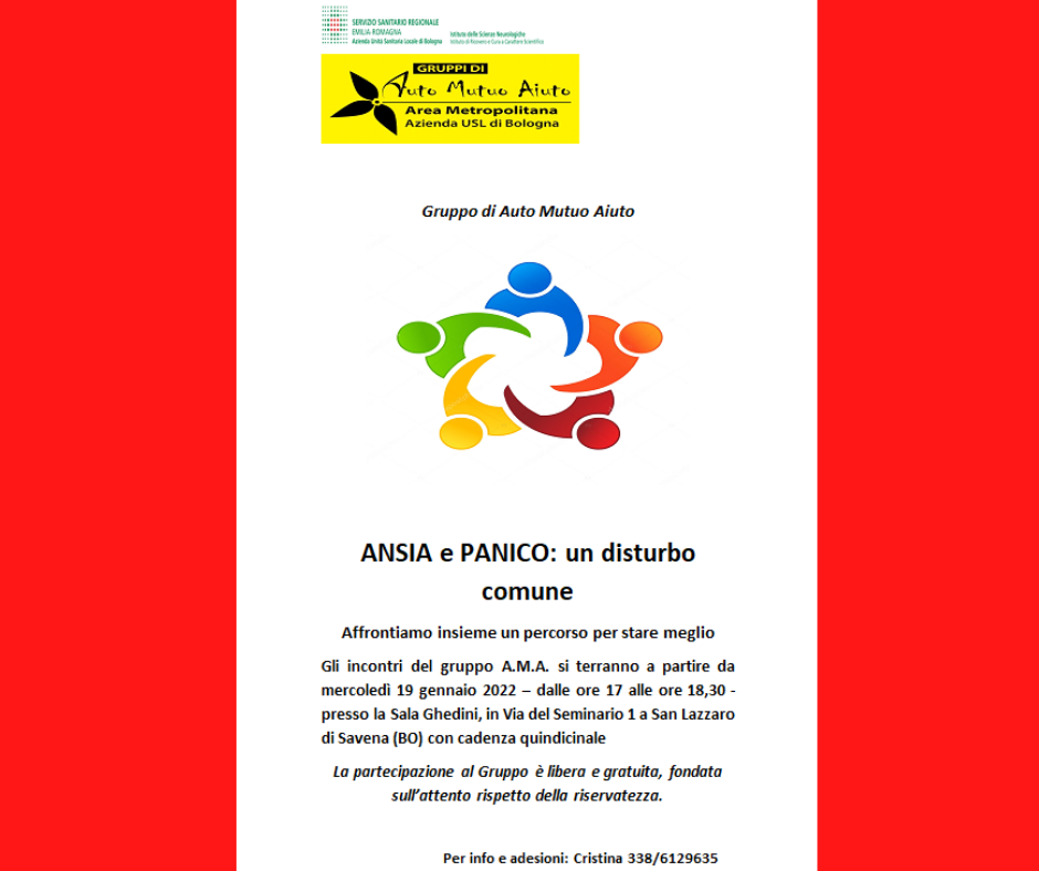 Volantino Gruppo 'Ansia e panico: un disturbo comune'