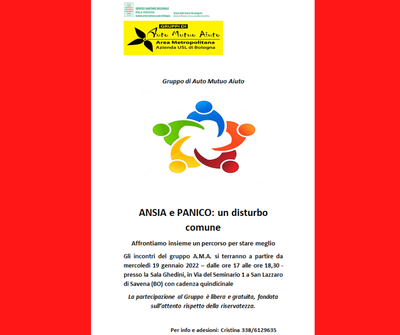 Volantino Gruppo 'Ansia e panico: un disturbo comune'