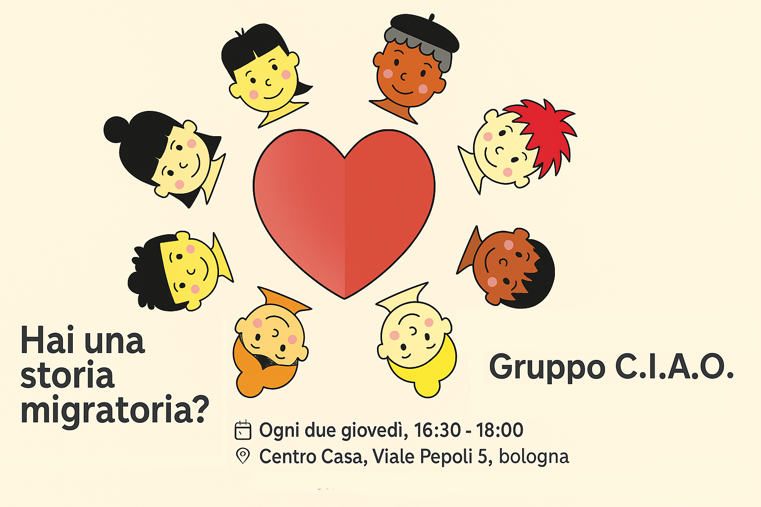 Gruppo di auto mutuo aiuto C.I.A.O. uno spazio di ascolto e condivisione per persone con storia migratoria Gruppo di auto mutuo aiuto C.I.A.O. uno spazio di ascolto e condivisione per persone con storia migratoria