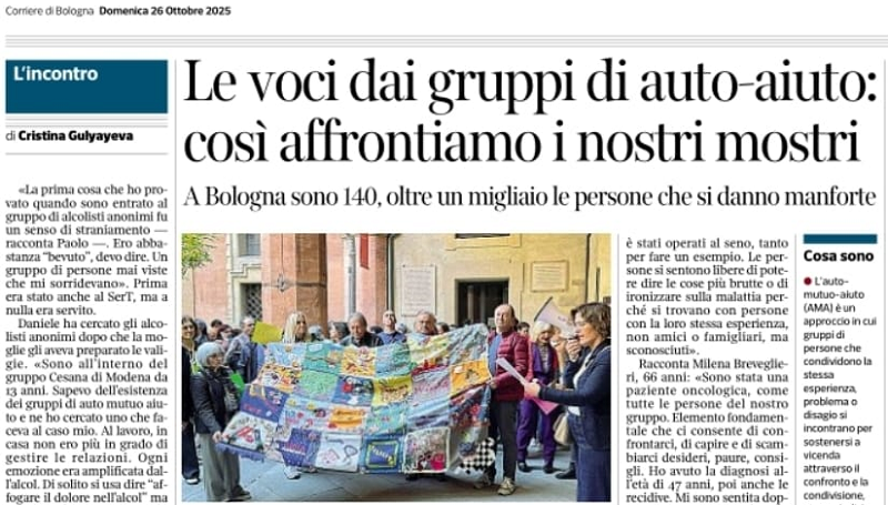 Le voci dai gruppi di auto-aiuto: così affrontiamo i nostri mostri