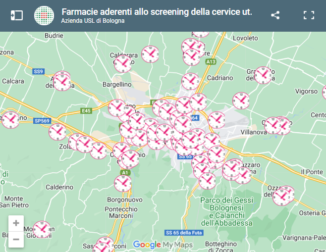 Mappa Screening CU autoprelievo