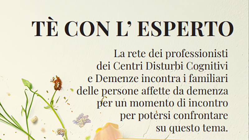Tè con l’esperto: nel Distretto Pianura Est un ciclo di incontri dedicati a familiari e caregiver delle persone con demenza