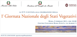 Prima Giornata Nazionale degli Stati Vegetativi
