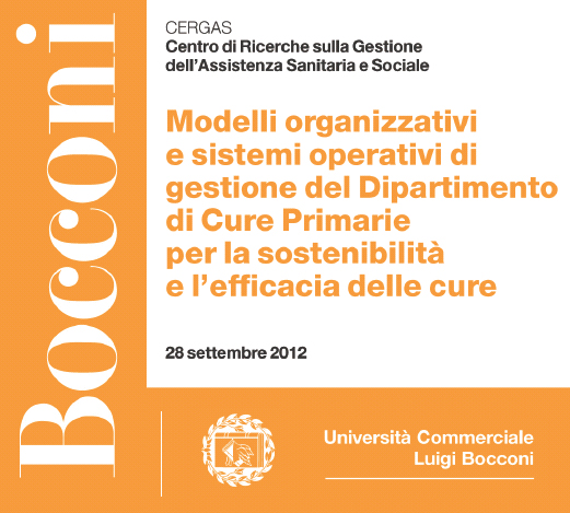 Modelli organizzativi e sistemi operativi di gestione del Dipartimento di Cure Primarie per la sostenibilità e l'efficacia delle cure
