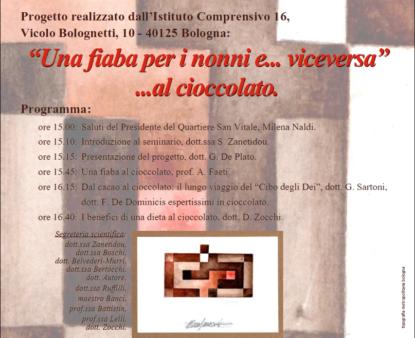 "Una fiaba per i nonni...e viceversa" al cioccolato