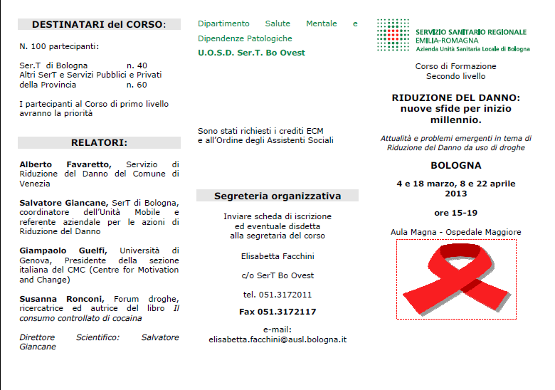 Riduzione del danno: nuove sfide per inizio millennio 