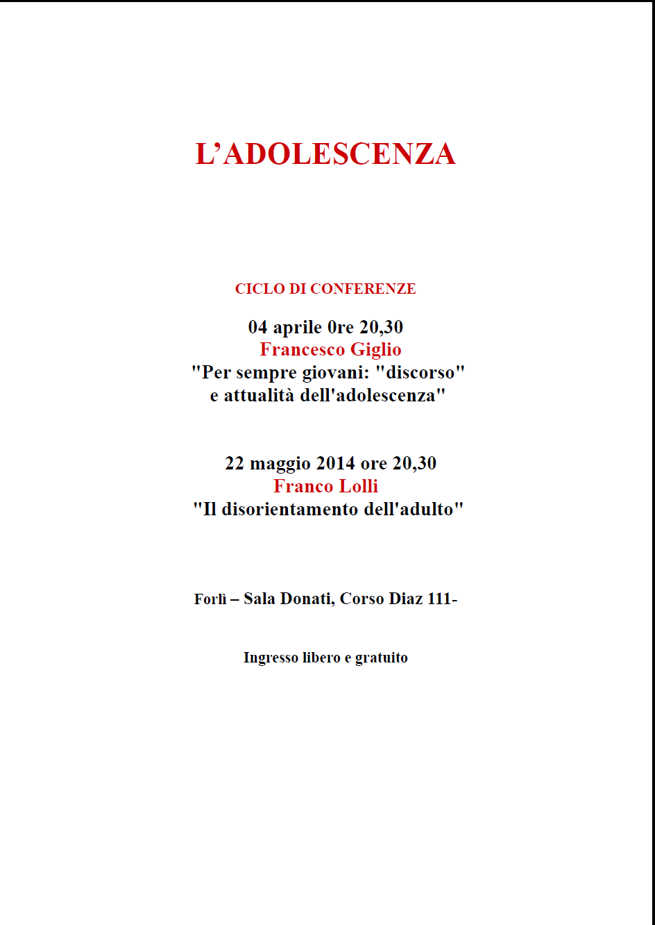 L'adolescenza 