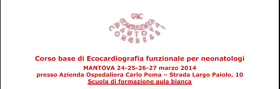 Corso base di Ecocardiografia funzionale per neonatologi