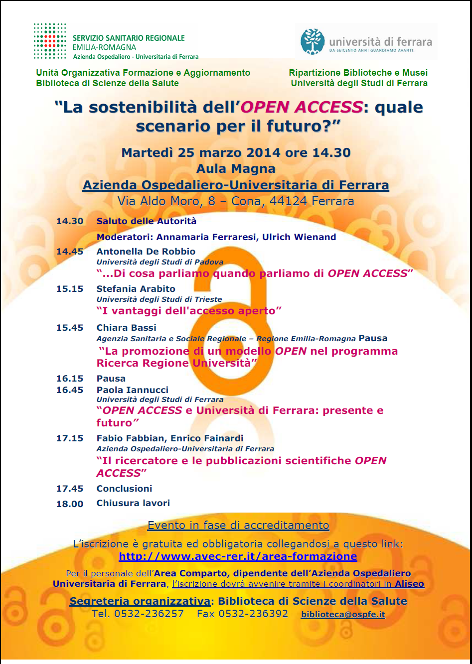 La sostenibilità dell'OPEN ACCESS: quale scenario per il futuro?