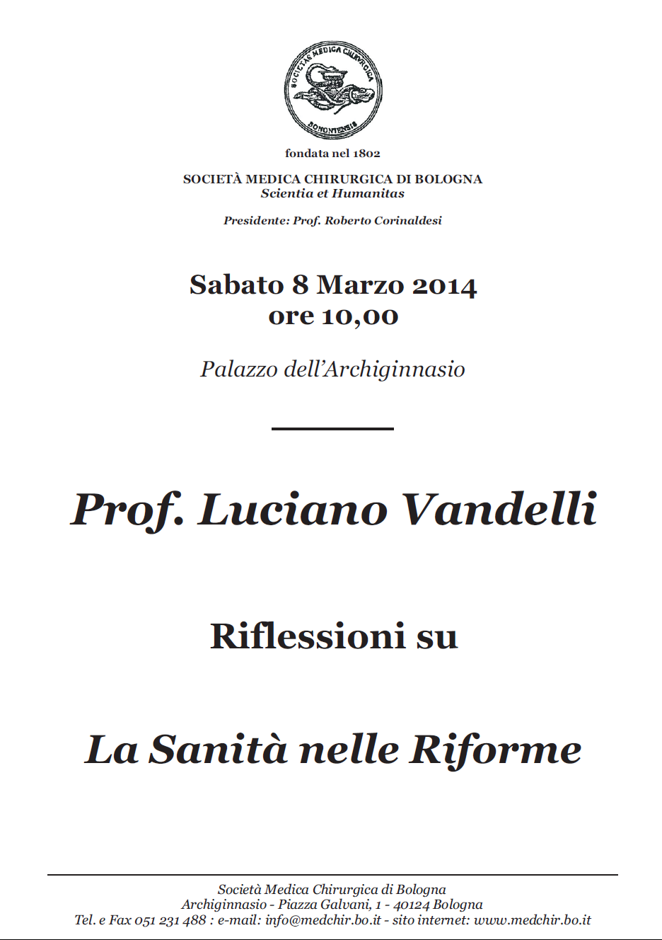 La Sanità nelle riforme 
