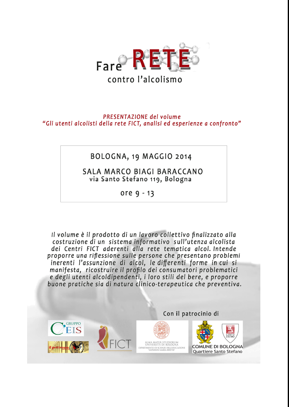 Fare RETE contro l'alcolismo 
