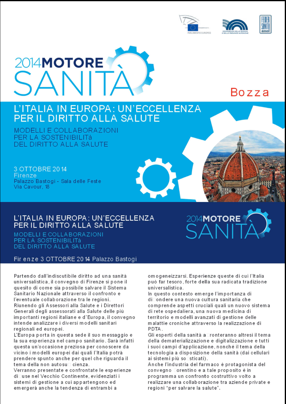2014 Motore Sanità - L'Italia in Europa: un'eccellenza per il diritto alla salute 