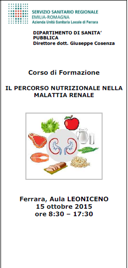 Il percorso nutrizionale nella malattia renale 