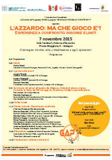 L’AZZARDO: MA CHE GIOCO E’? 