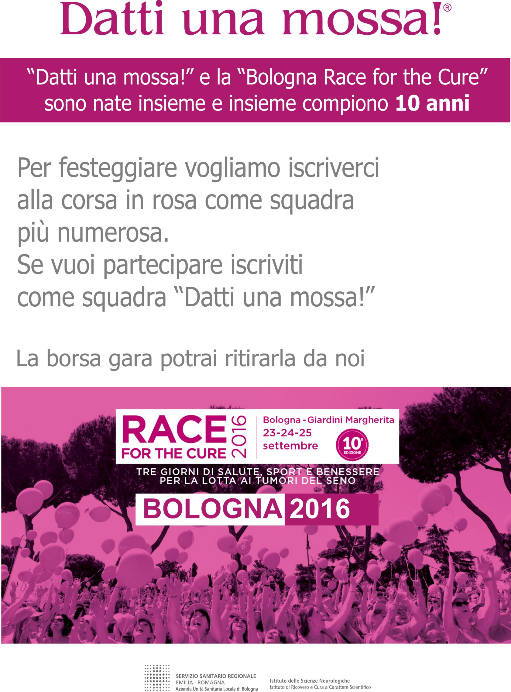 Datti una Mossa! alla Race for the Cure