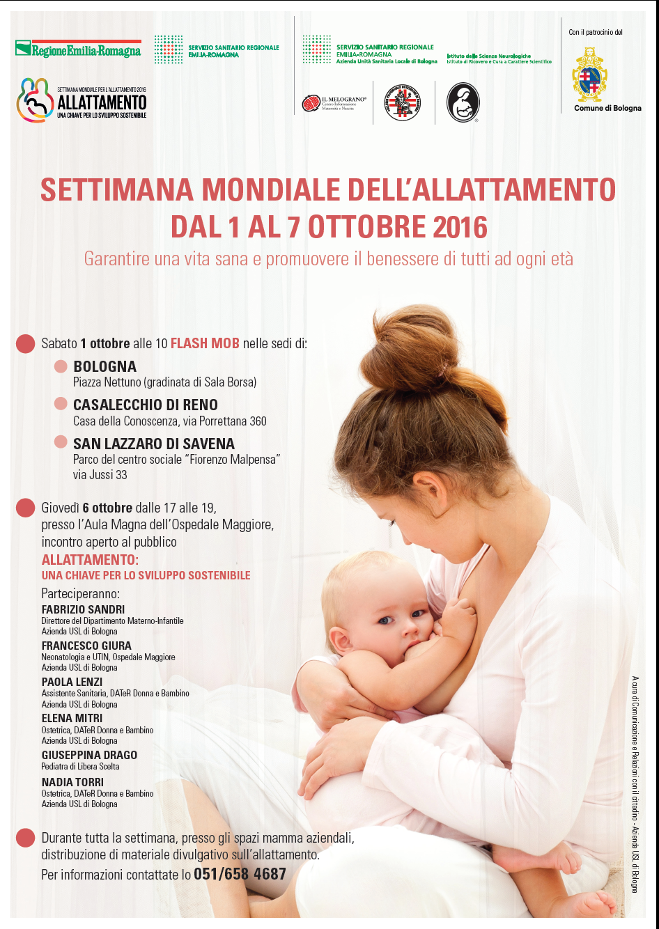 SETTIMANA MONDIALE DELL’ALLATTAMENTO DAL 1 AL 7 OTTOBRE 2016