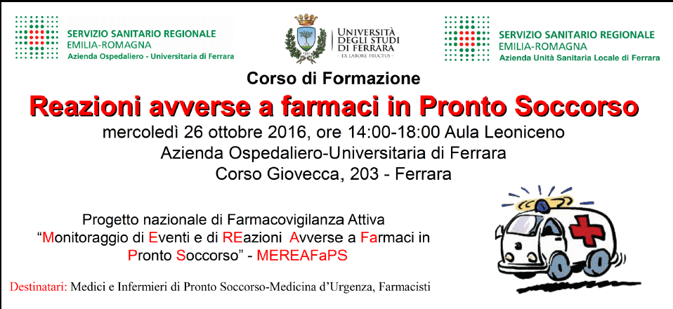Reazioni avverse a farmaci in Pronto Soccorso