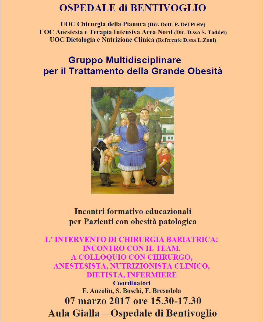 L’intervento di chirurgia bariatrica: incontro con il team. A colloquio con chirurgo, anestesista, nutrizionista clinico, dietista, infermiere