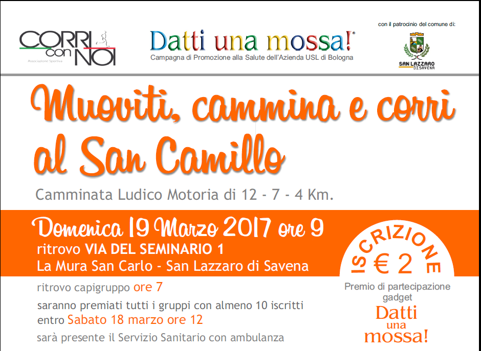 Muoviti, cammina e corri al San Camillo