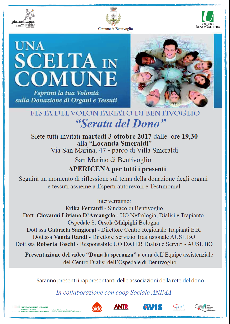 “Serata del Dono” - Festa del volontariato di Bentivoglio