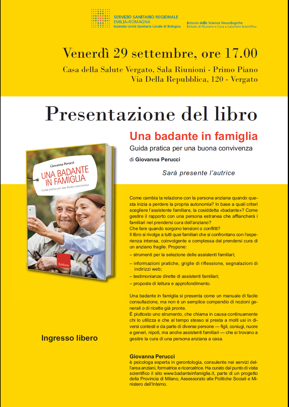 Presentazione del libro "Una badante in famiglia" 