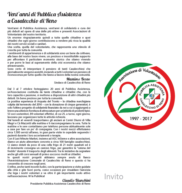 Celebrazioni e Festa del Ventennale