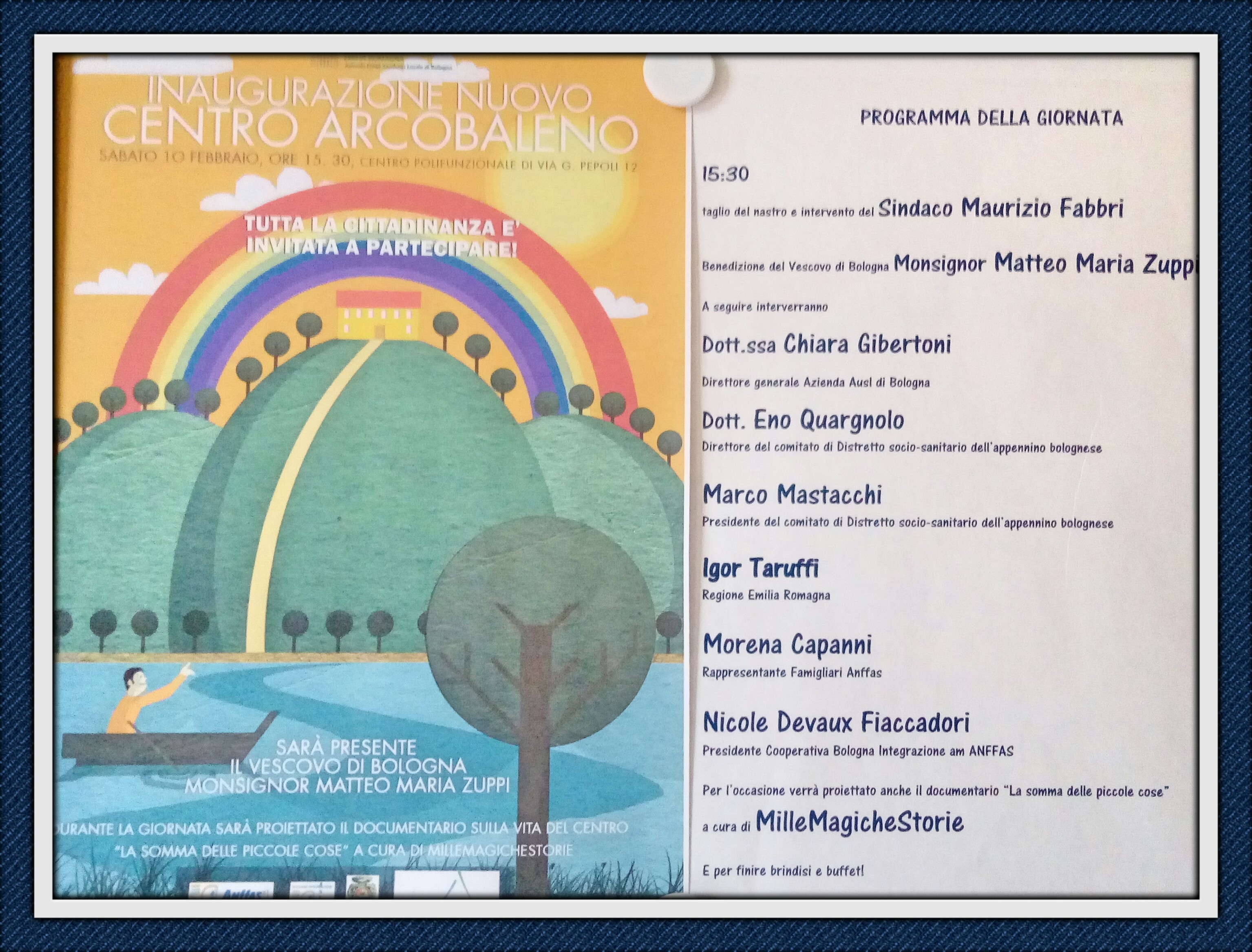 Inaugurazione del nuovo Centro Arcobaleno a Castiglione dei Pepoli Inaugurazione del nuovo Centro Arcobaleno a Castiglione dei Pepoli