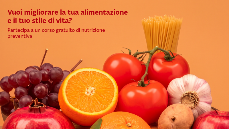 Corso gratuito di nutrizione preventiva a San Giovanni in Persiceto