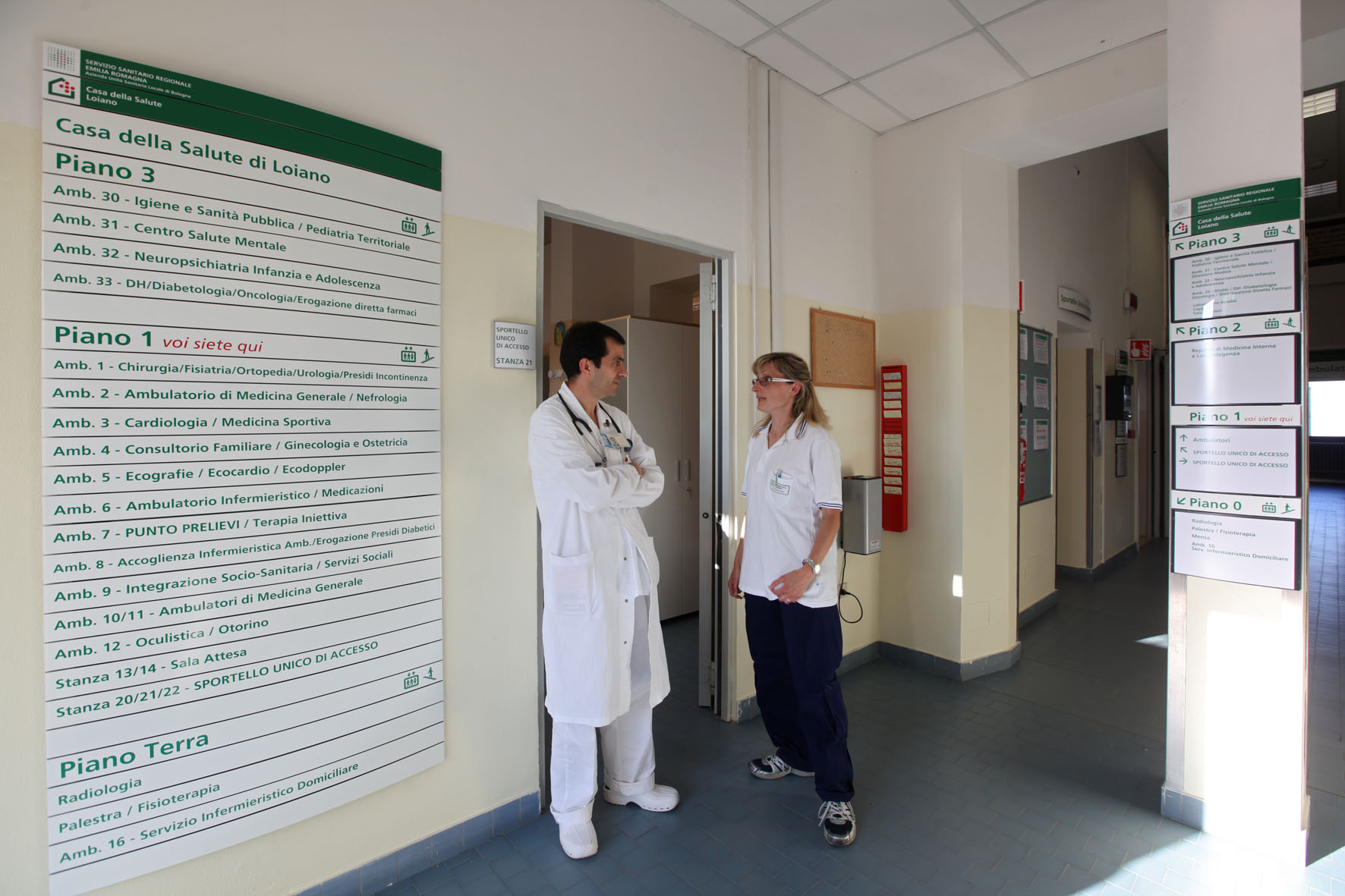 L'interno della Casa della Salute