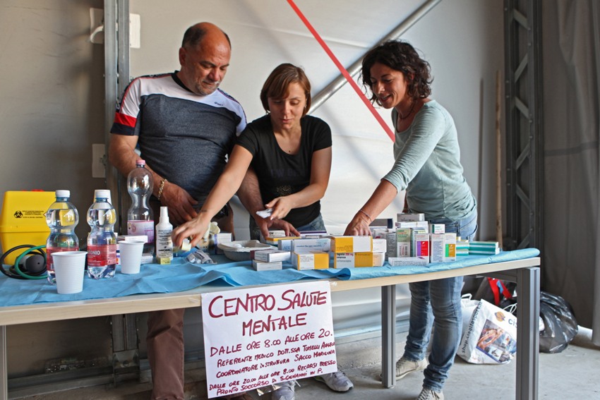 L'ambulatorio da campo del Centro di Salute Mentale
