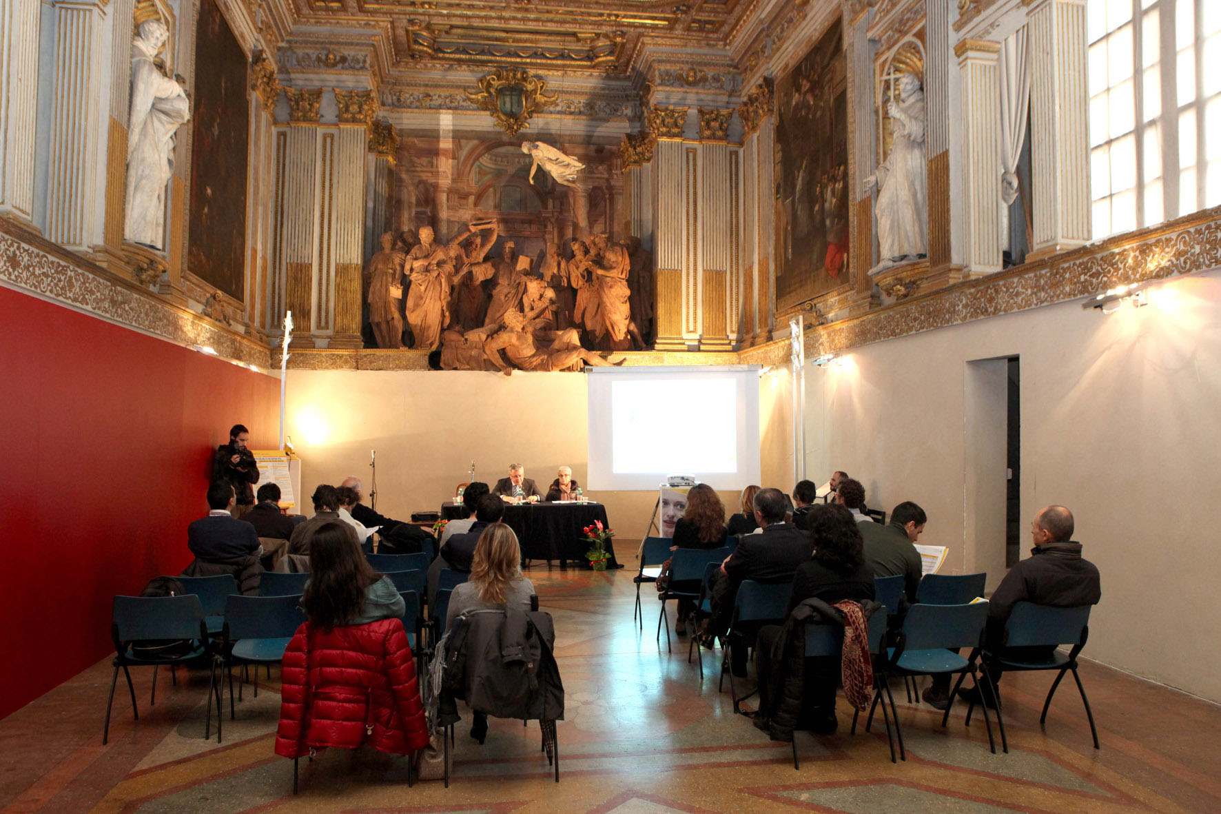 Un momento della conferenza stampa