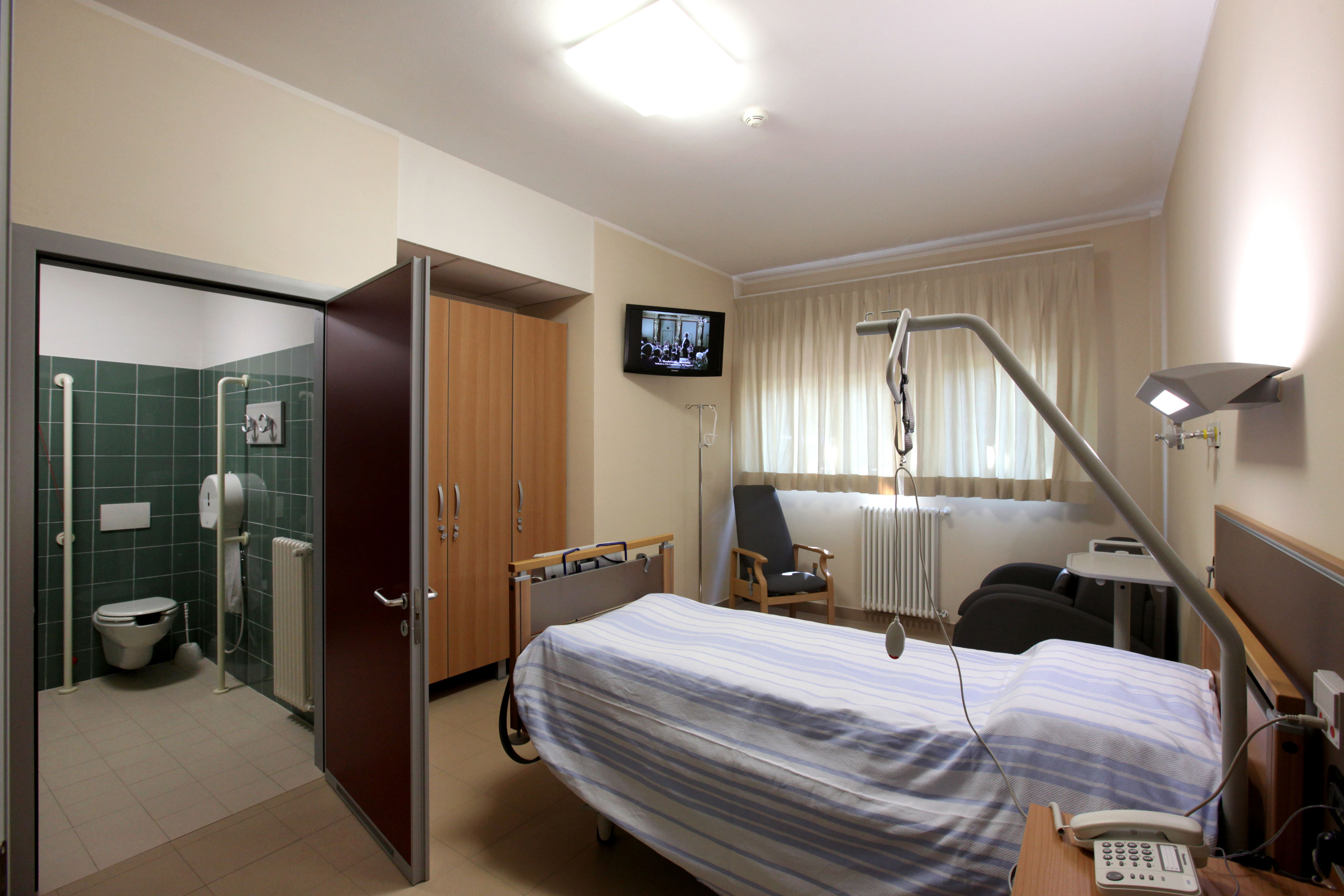 L'interno della camera di degenza