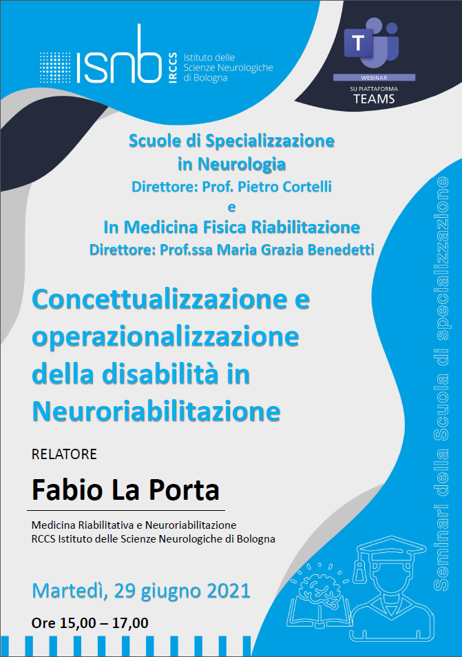 Concettualizzazione e operalizzazione della disabilità in Neuroriabilitazione