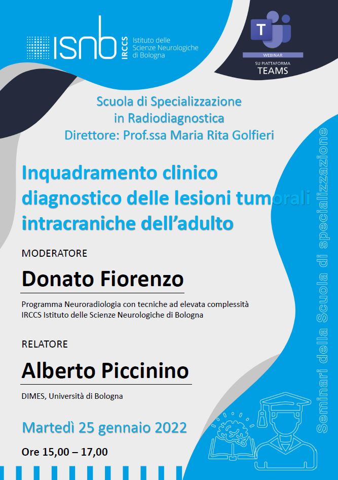Inquadramento clinico diagnostico delle lesioni tumorali intracraniche dell’adulto