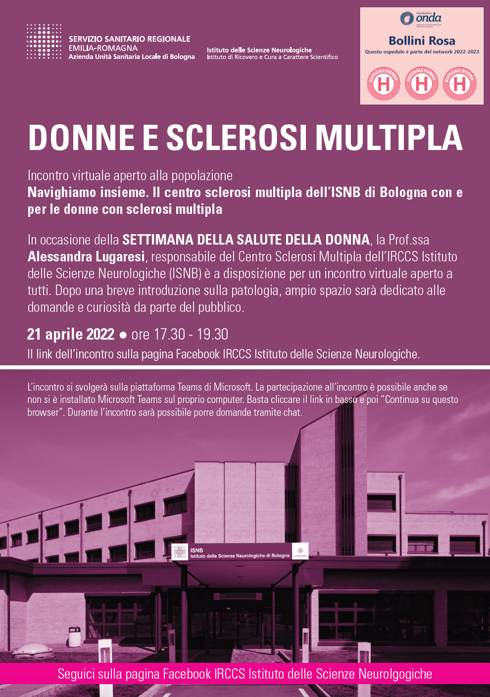 Navighiamo insieme. Il Centro Sclerosi Multipla dell'ISNB con e per le donne