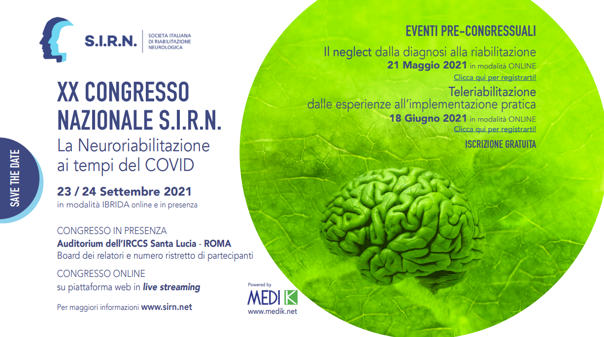 XX Congresso Nazionale S.I.R.N. - La Neuroriabilitazione ai tempi del Covid
