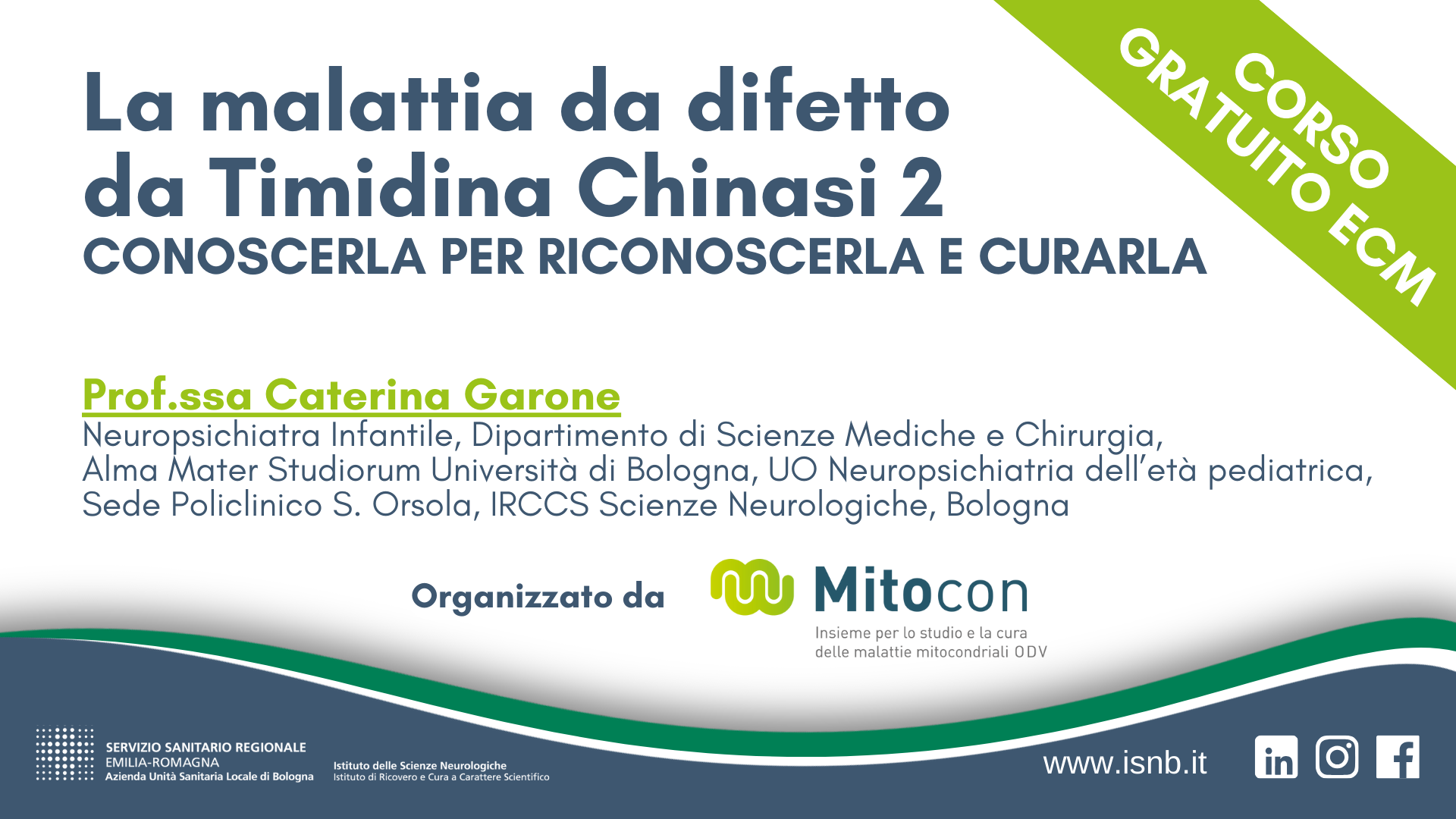 La malattia da difetto da Timidina Chinasi 2: conoscerla per riconoscerla e curarla.