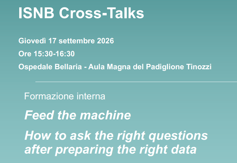 ISNB Cross-Talks: Feed the machine - How to ask the right questions after preparing the right data