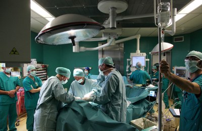 La sala operatoria della Breast Unit dell'Ospedale Bellaria