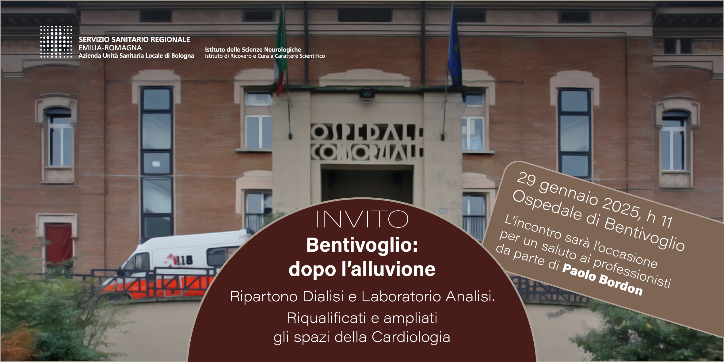 Bentivoglio: ripartono, dopo l’alluvione, Dialisi e Laboratorio Analisi. Riqualificati e ampliati gli spazi della Cardiologia Bentivoglio: ripartono, dopo l’alluvione, Dialisi e Laboratorio Analisi. Riqualificati e ampliati gli spazi della Cardiologia