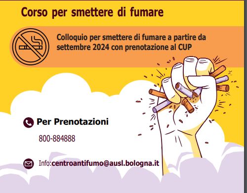 Casa della Comunità di San Pietro in Casale: dal 17 febbraio colloqui per corsi antifumo Casa della Comunità di San Pietro in Casale: dal 17 febbraio colloqui per corsi antifumo