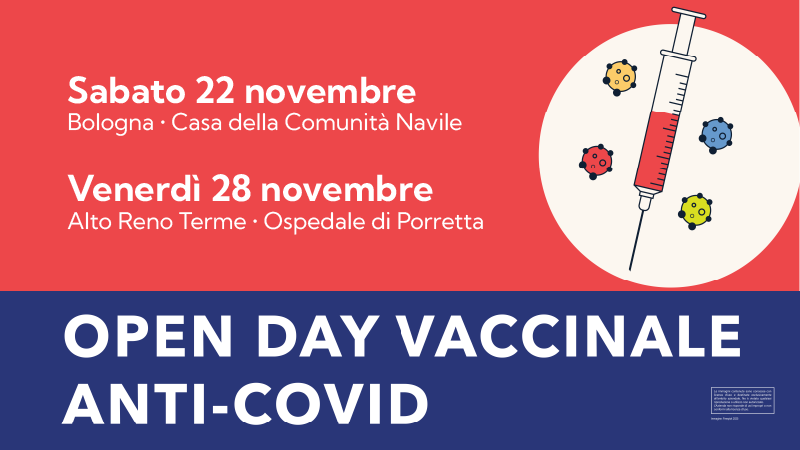 Due open day vaccinali anticovid a Bologna e Alto Reno Terme