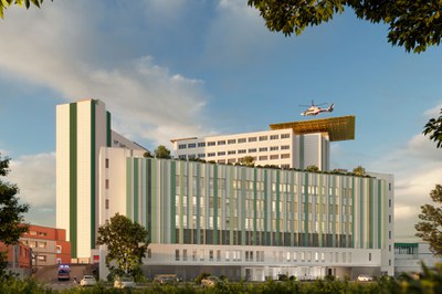 Rendering del Polo Materno Pediatrico