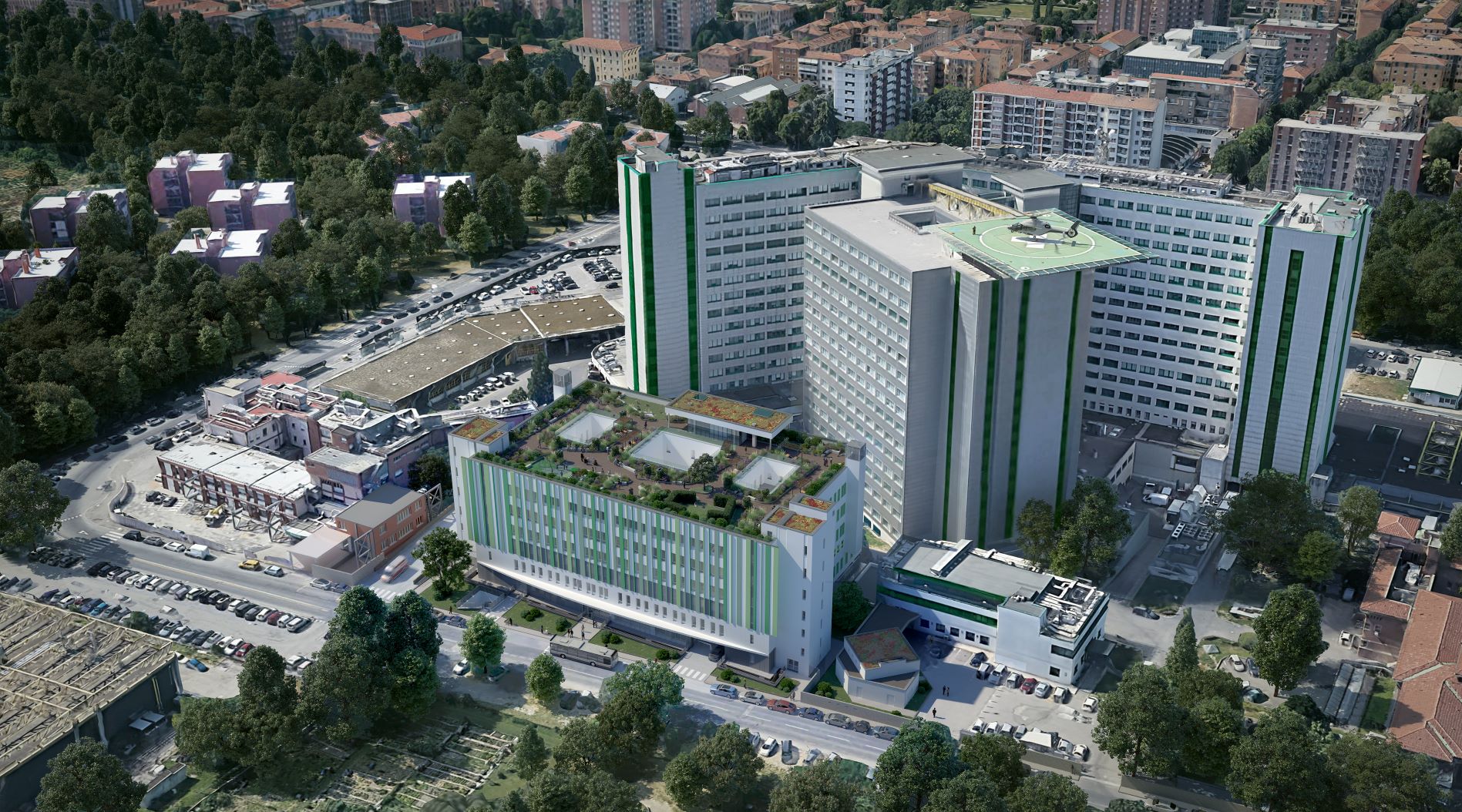 Rendering vista aerea