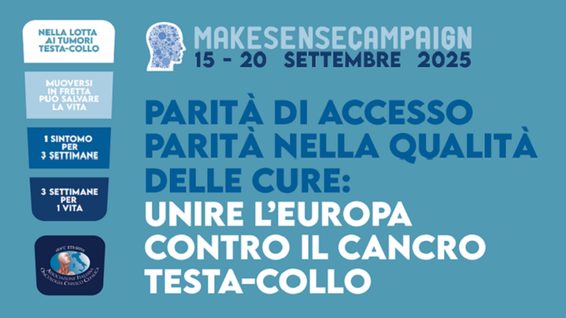 Lotta ai tumori testa-collo: torna la Make Sense Campaign con una settimana di visite gratuite