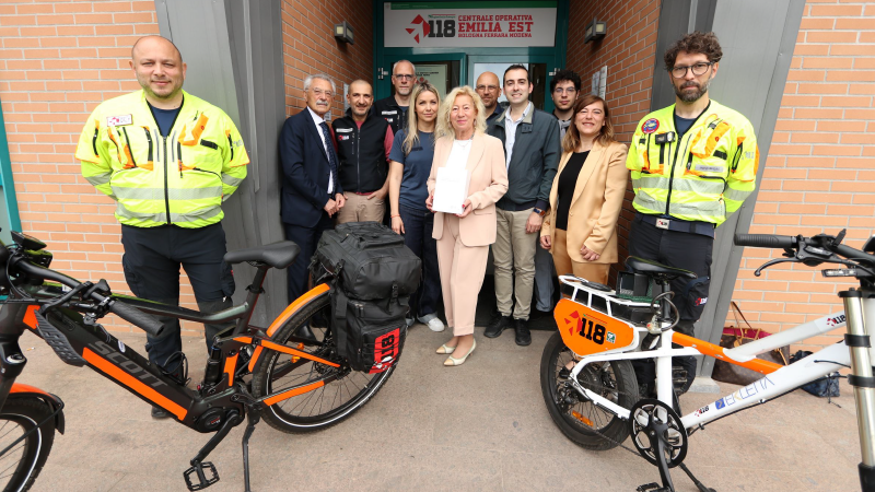 Un elettrocardiografo portatile per le ebike 118 donato dal Rotary Club Bologna Valle del Savena