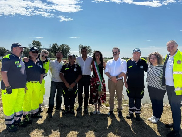 Ricostruzione post alluvione, inaugurata la cassa di espansione del Canale Marsiglia a Bentivoglio (Bo)