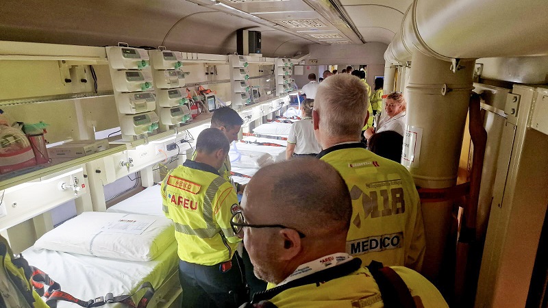 Un treno sanitario per evacuare un ospedale a rischio alluvione. Anche il 118 di Bologna impegnato nell'esercitazione nazionale di protezione civile EXE-PO 2026